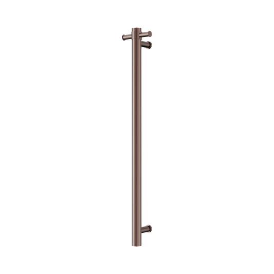 Nero Mecca 240V Single Vertical Heated Towel Rail Brushed Bronze