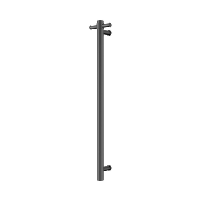 Mecca 240V Single Vertical Heated Towel Rail Graphite