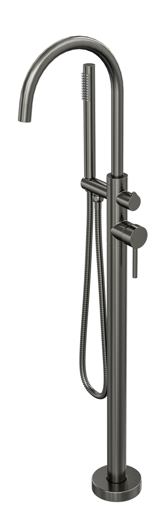 Nure Freestanding Bath Filler with Hand Shower - Gunmetal