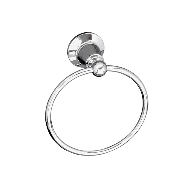 Noosa Towel Ring   - Matte Black and Chrome
