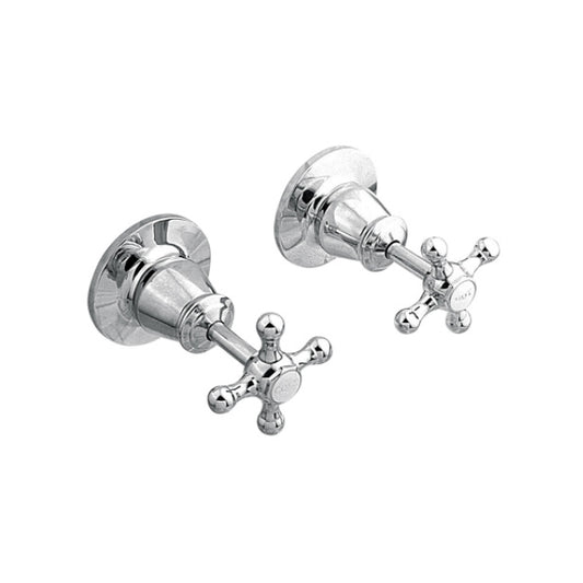 NOOSA Wall Top Assembly pair  - Matte Black and Chrome