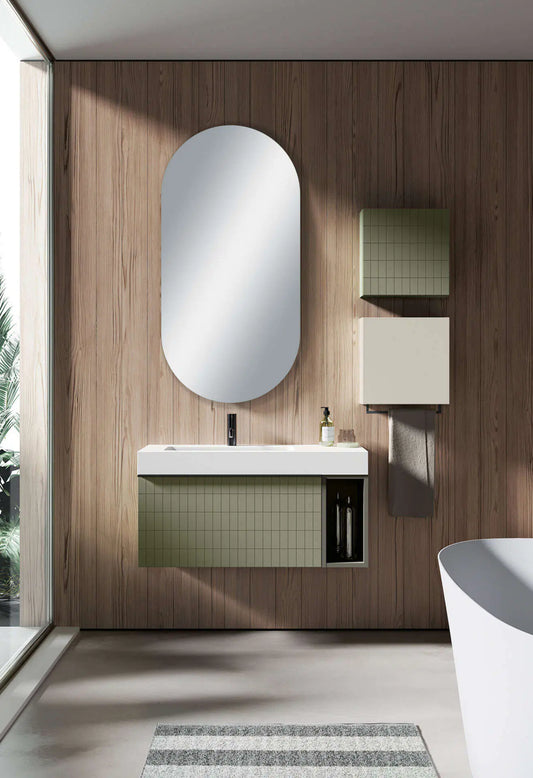 Non-Iuminous Pencil Edge Oval Mirror- 500x1000mm
