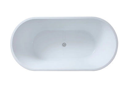 1400mm Freestanding Bathtub - Gloss White