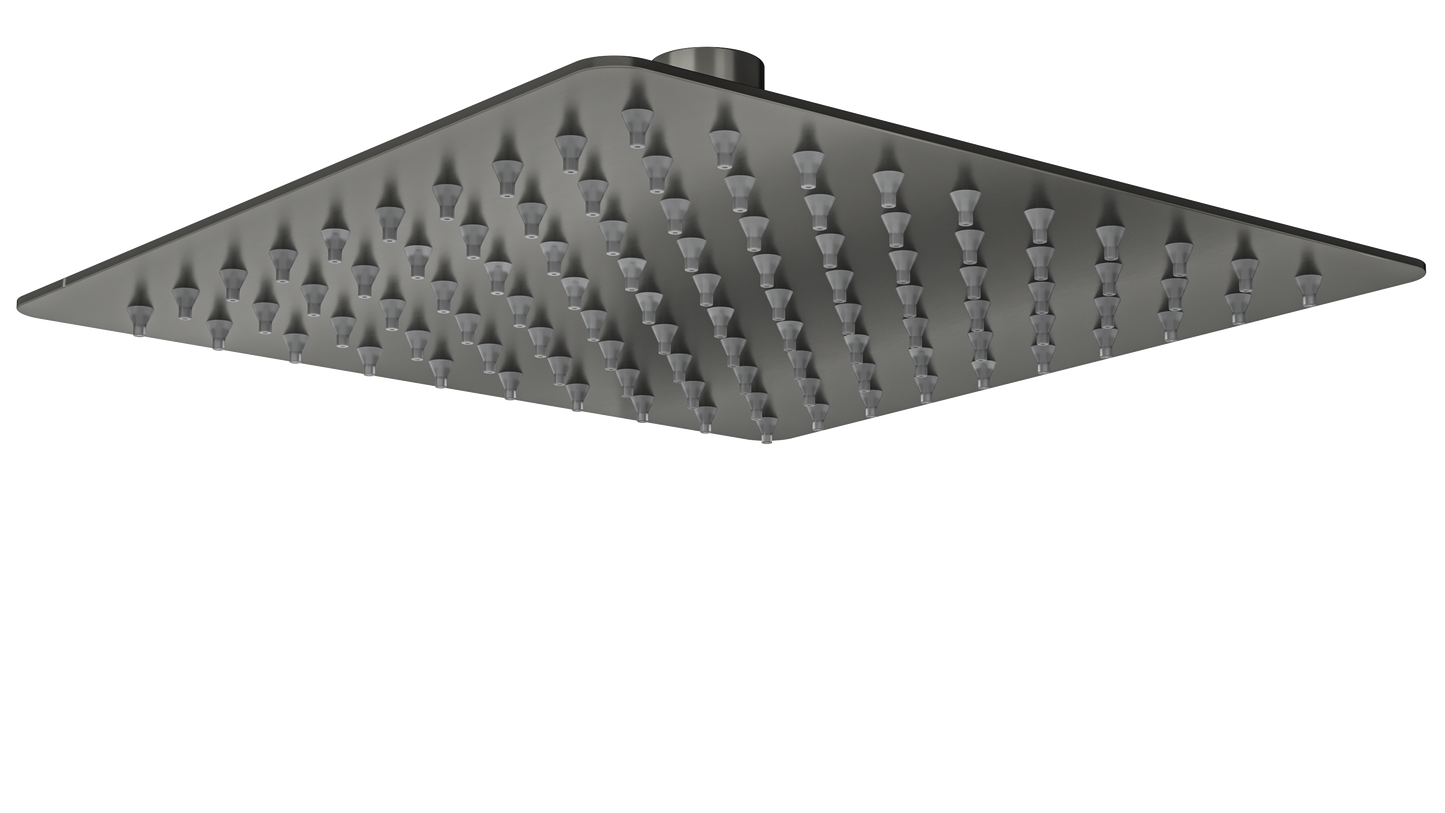 Ocean 200mm Square Shower Head - Gunmetal