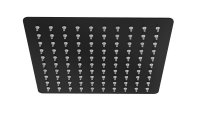 Ocean 200mm Square Shower Head - Matte Black