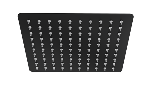 Ocean 200mm Square Shower Head - Matte Black