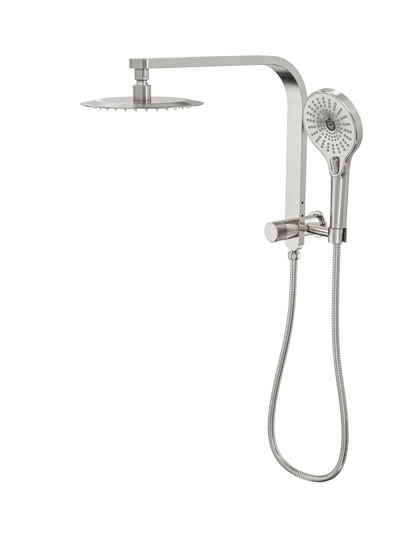 Oceanjet Short Shower Combination with 200mm Round Head - Brushed Nickel
