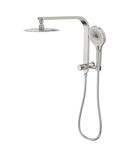 Oceanjet Short Shower Combination with 200mm Round Head - Brushed Nickel