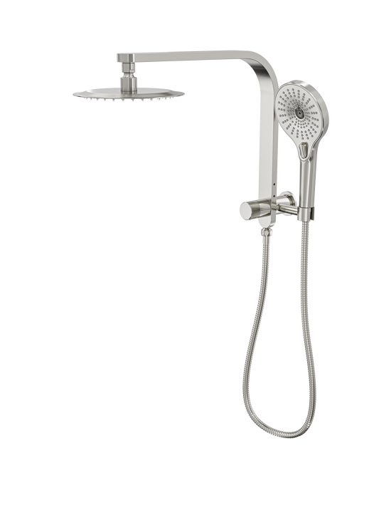 Oceanjet Short Shower Combination with 200mm Round Head - Brushed Nickel