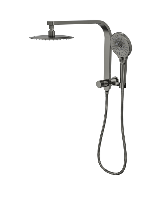 Oceanjet Short Shower Combination with 200mm Round Head - Gunmetal