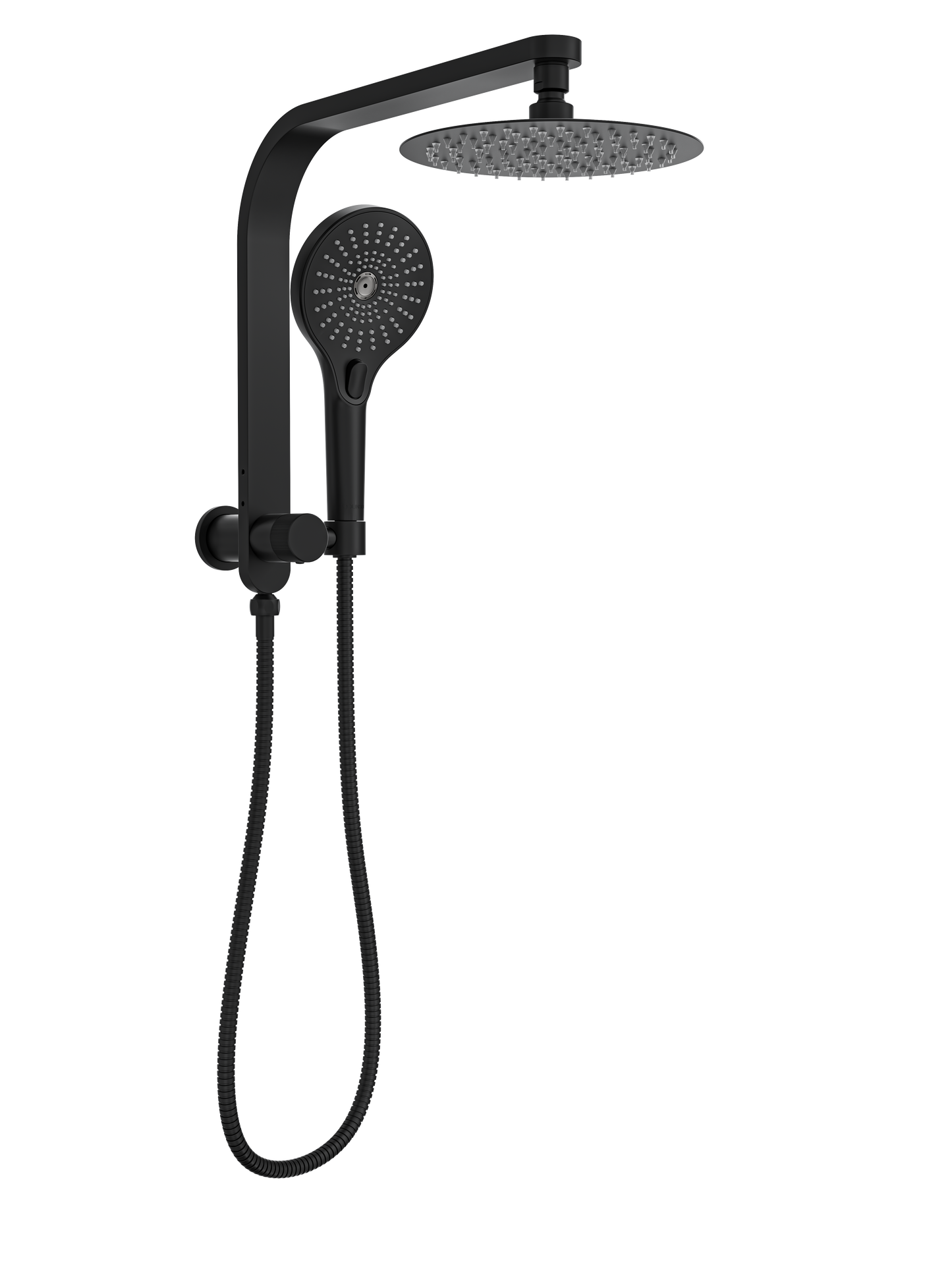Oceanjet Short Shower Combination with 200mm Round Head - Matte Black