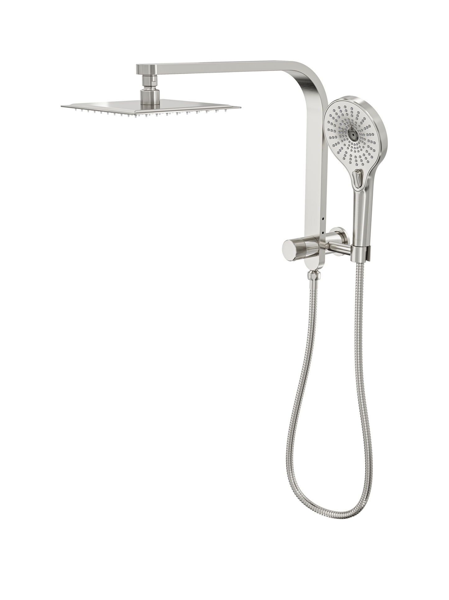 Oceanjet Short Shower Combination with 200mm Square Head - Brushed Nickel