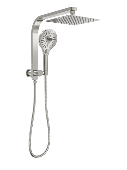 Oceanjet Short Shower Combination with 200mm Square Head - Brushed Nickel