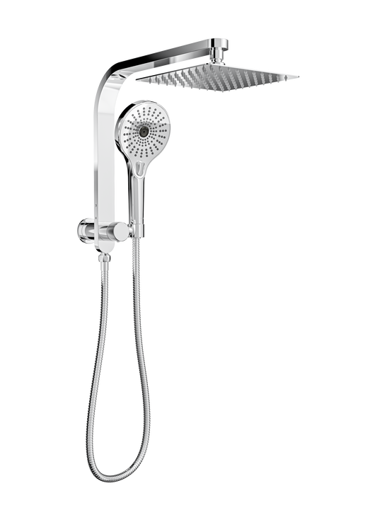 Oceanjet Short Shower Combination with 200mm Square Head - Chrome