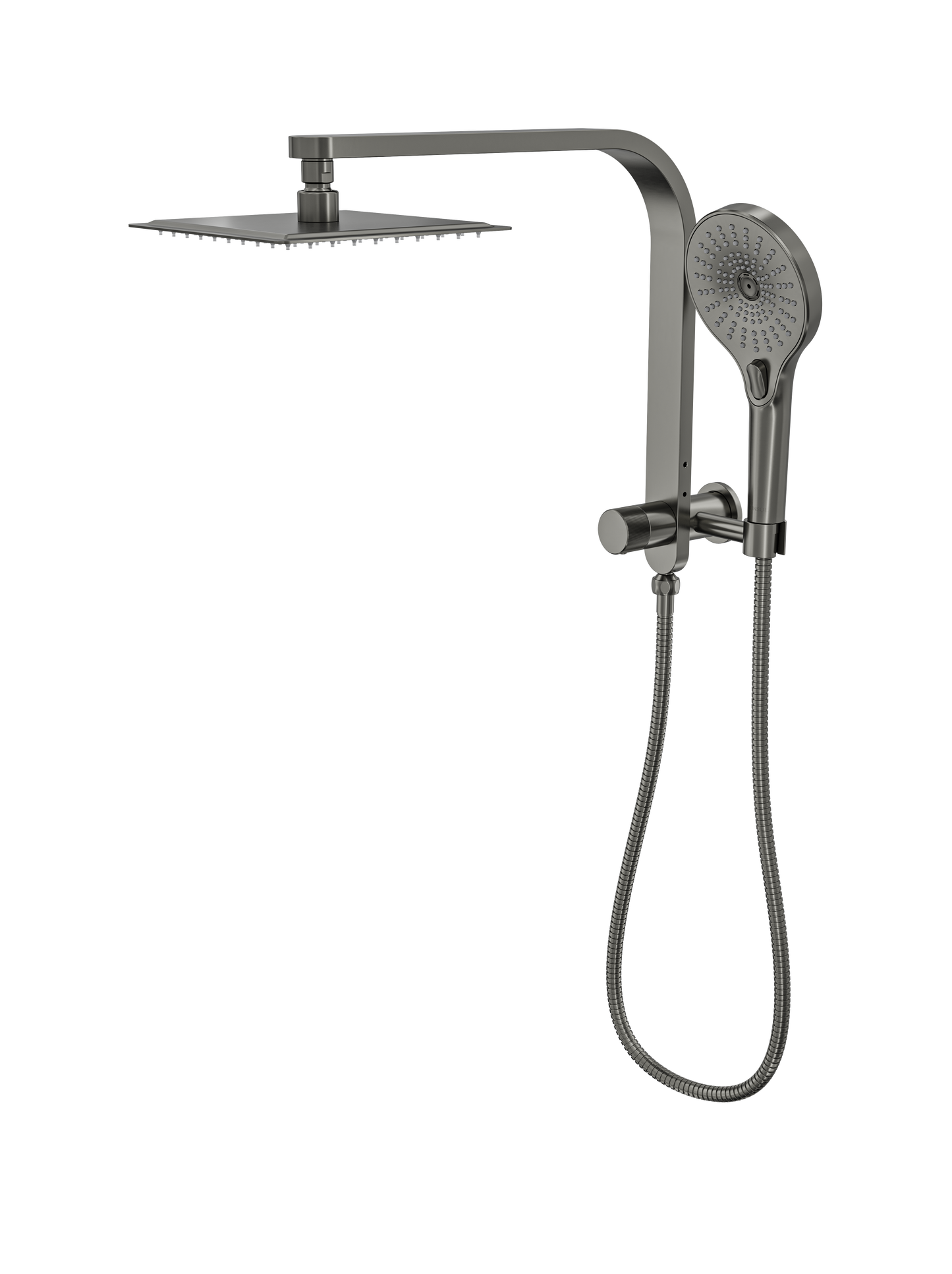 Oceanjet Short Shower Combination with 200mm Square Head - Gunmetal