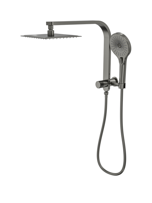 Oceanjet Short Shower Combination with 200mm Square Head - Gunmetal