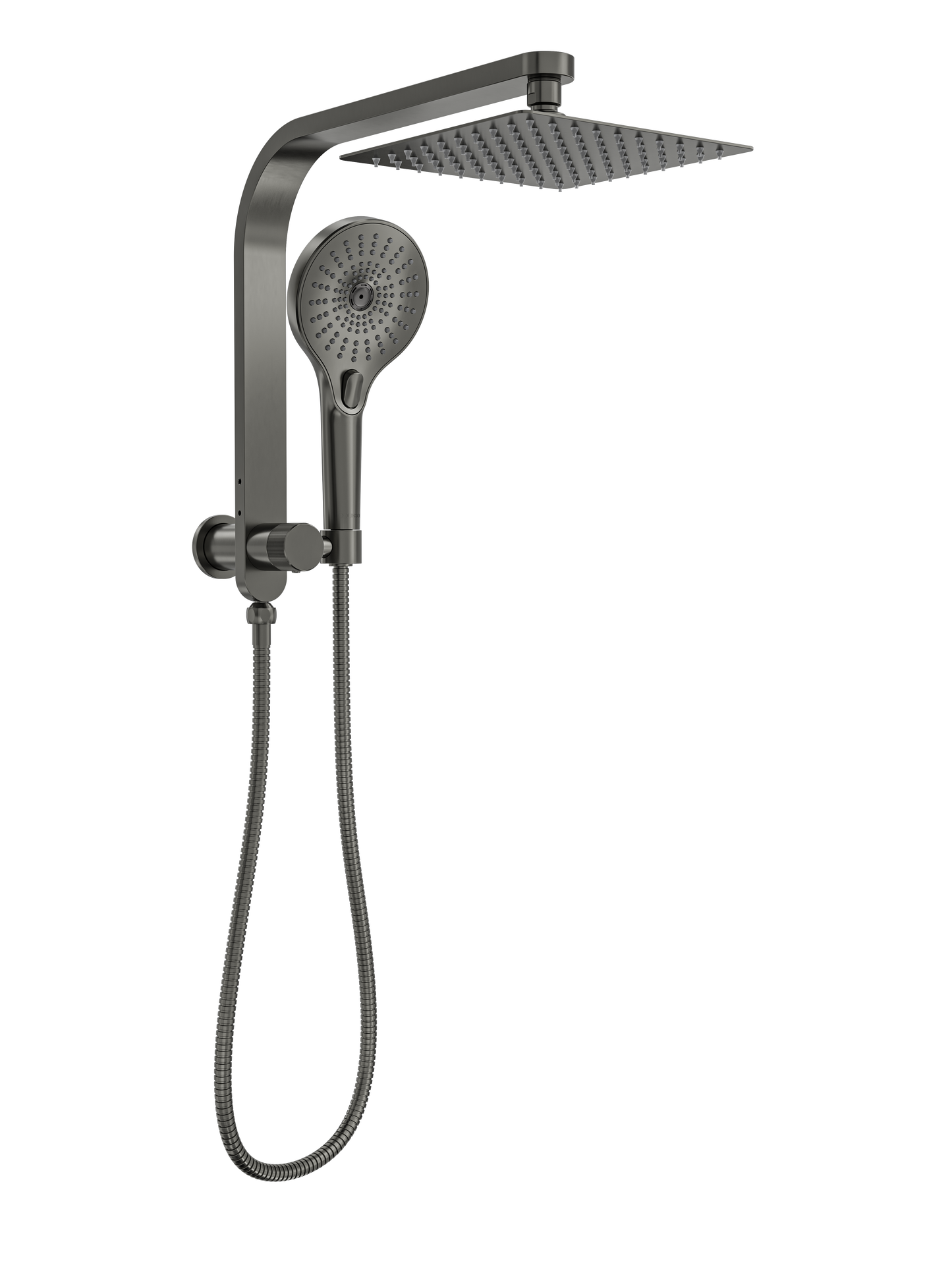 Oceanjet Short Shower Combination with 200mm Square Head - Gunmetal