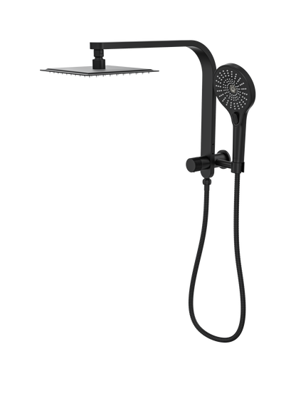 Oceanjet Short Shower Combination with 200mm Square Head - Matte Black