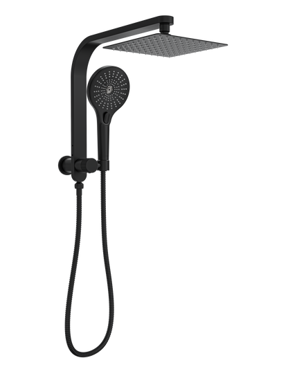 Oceanjet Short Shower Combination with 200mm Square Head - Matte Black