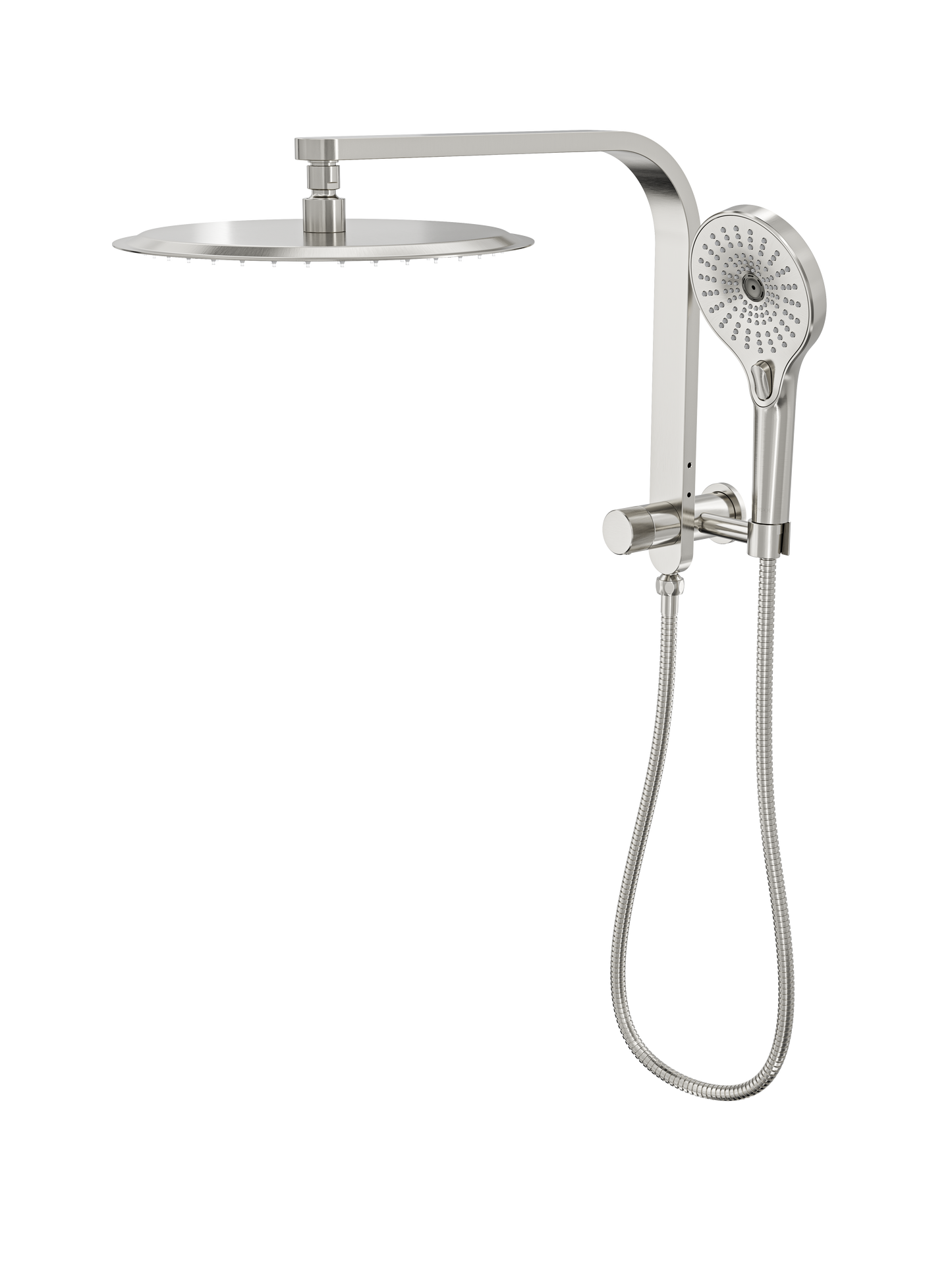 Oceanjet Short Shower Combination with 300mm Round Head - Brushed Nickel