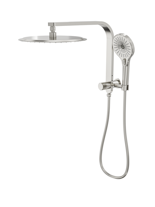 Oceanjet Short Shower Combination with 300mm Round Head - Brushed Nickel