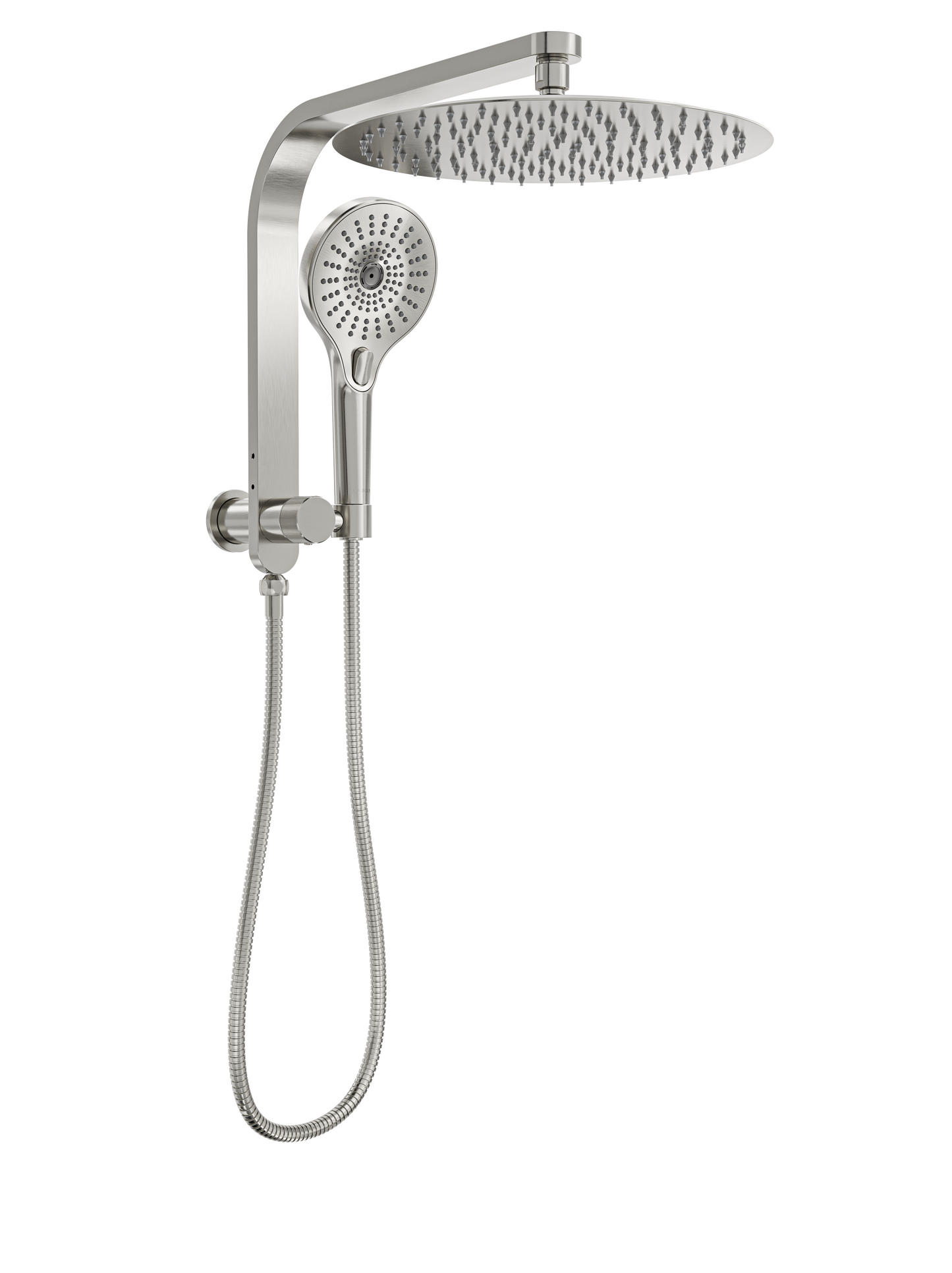 Oceanjet Short Shower Combination with 300mm Round Head - Brushed Nickel