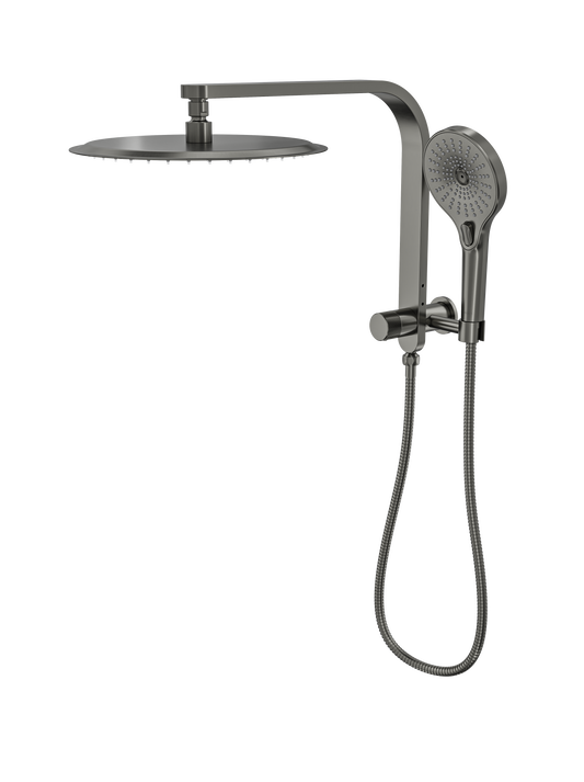 Oceanjet Short Shower Combination with 300mm Round Head - Gunmetal