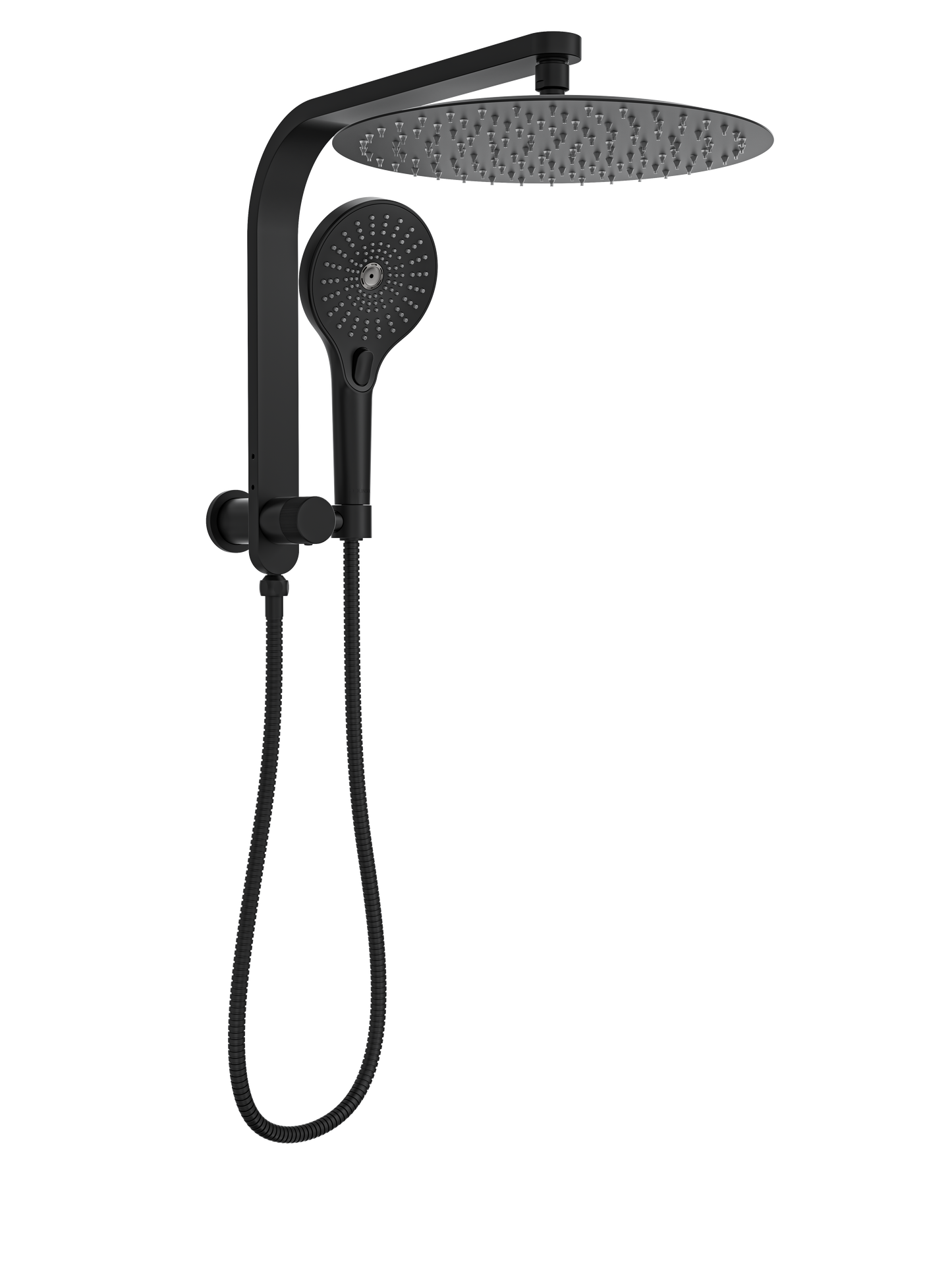 Oceanjet Short Shower Combination with 300mm Round Head - Matte Black
