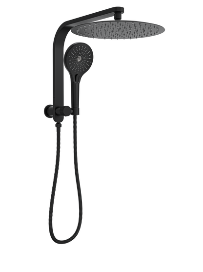 Oceanjet Short Shower Combination with 300mm Round Head - Matte Black