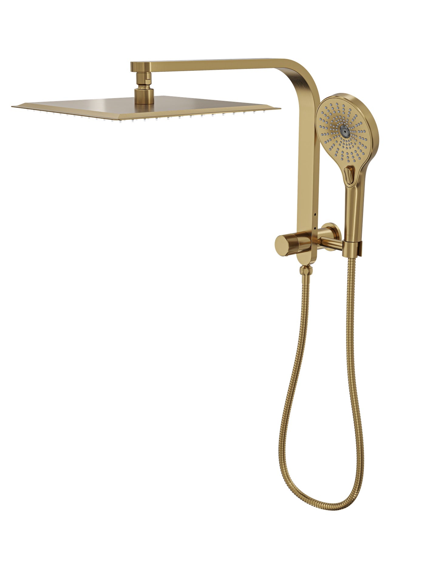 Oceanjet Short Shower Combination with 300mm Square Head - Brushed Brass