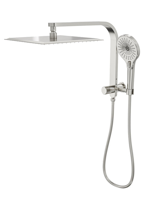 Oceanjet Short Shower Combination with 300mm Square Head - Brushed Nickel