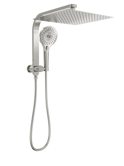 Oceanjet Short Shower Combination with 300mm Square Head - Brushed Nickel