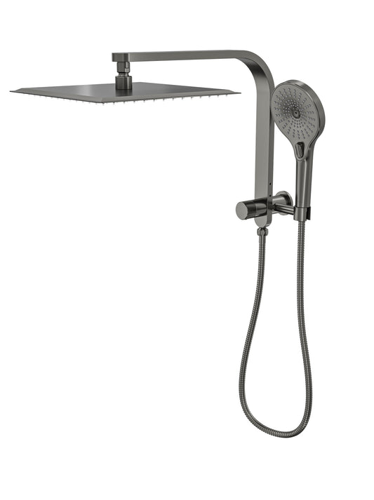 Oceanjet Short Shower Combination with 300mm Square Head - Gunmetal