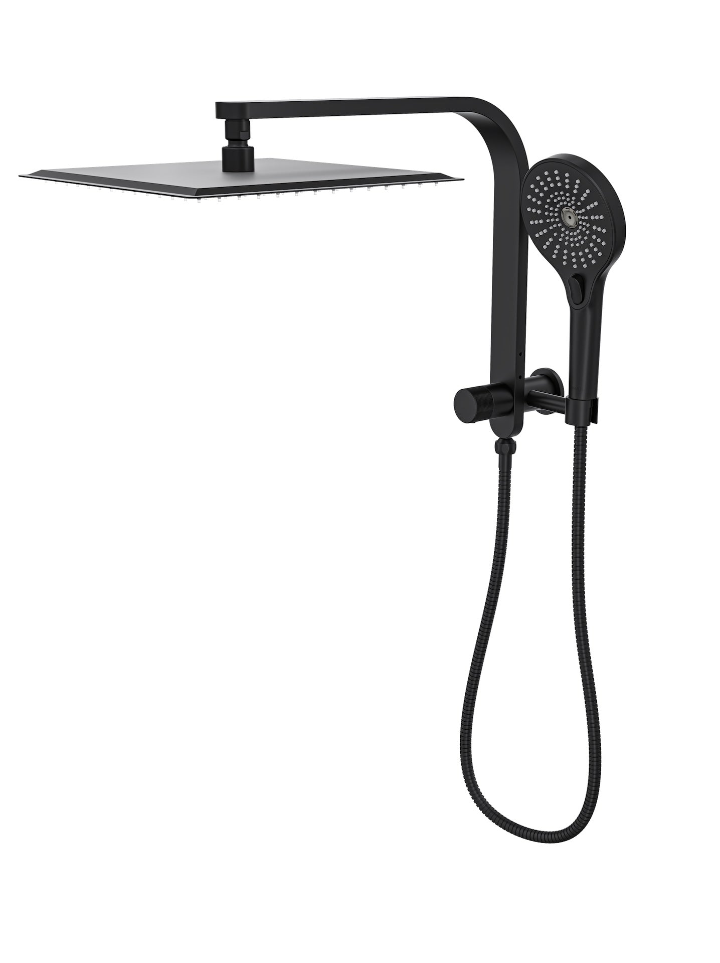 Oceanjet Short Shower Combination with 300mm Square Head - Matte Black