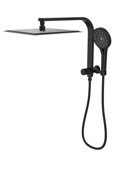 Oceanjet Short Shower Combination with 300mm Square Head - Matte Black