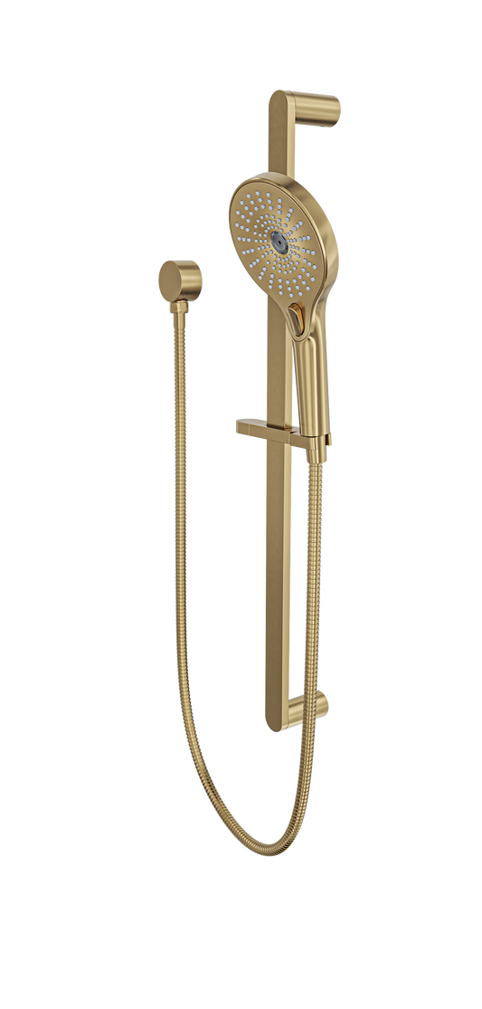 Oceanjet Sliding Shower Rail - Brushed Brass