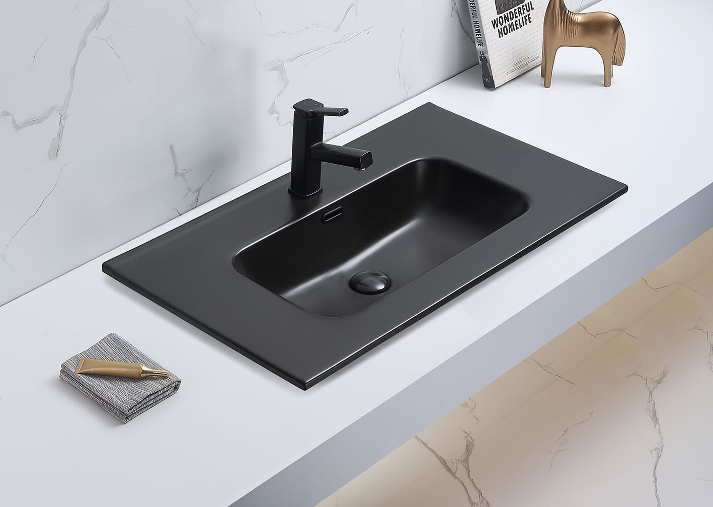 750mm Olivia Ceramic Top - Matte Black