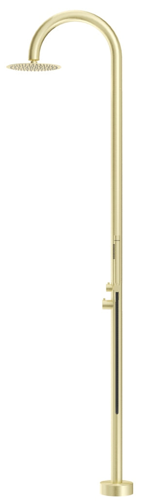 Mica Gooseneck Freestanding Outdoor Shower - French Gold