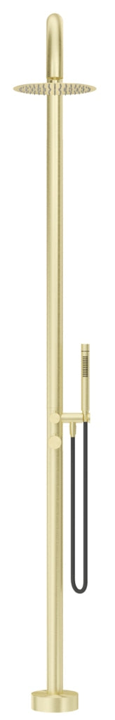 Mica Gooseneck Freestanding Outdoor Shower - French Gold