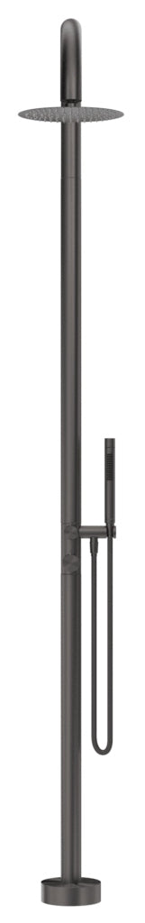 Mica Gooseneck Freestanding Outdoor Shower - Gunmetal