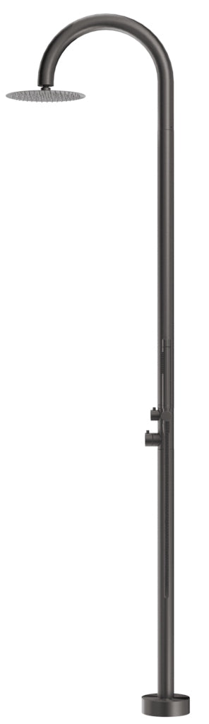 Mica Gooseneck Freestanding Outdoor Shower - Gunmetal