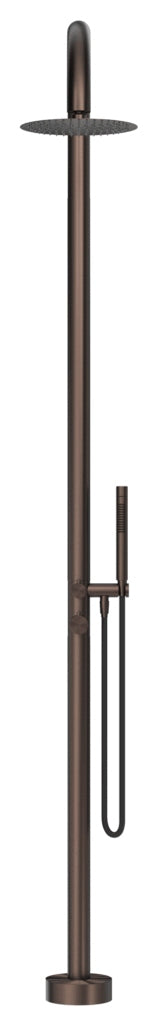Mica Gooseneck Freestanding Outdoor Shower - Dusk Bronze