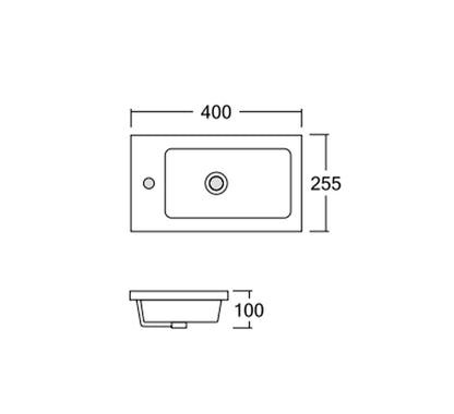 Mini Ensuite Basin 400x255mm