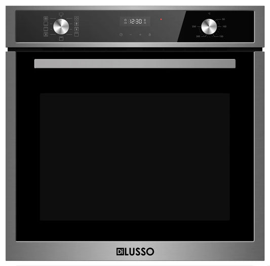 600mm Stainless Steel Electric 82L Oven - 9 Functions, Triple glazed, 2 x telescopic rails