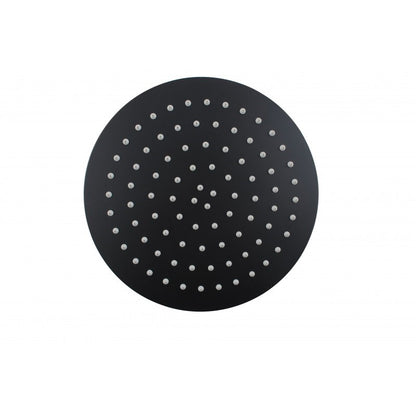 Super-slim Round Black Stainless Steel Shower Head 250mm