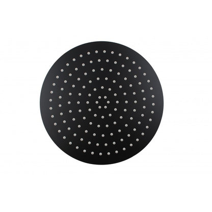 Super-slim Round Black Stainless Steel Shower Head 300mm