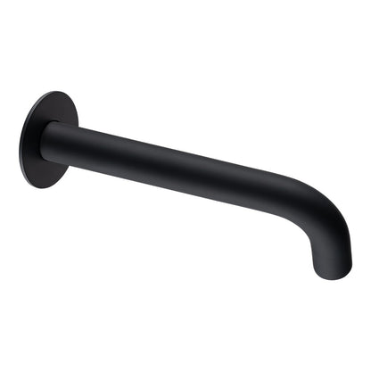 LUCID PIN Series Round Black Bathtub/Basin Wall Spout(60mm Flat Back Plate)