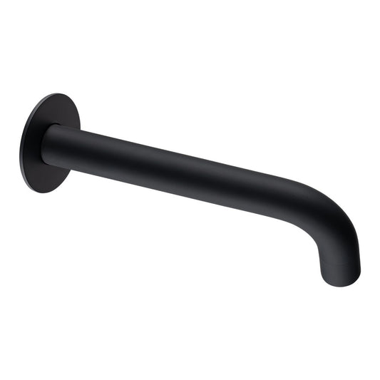 LUCID PIN Series Round Black Bathtub/Basin Wall Spout(60mm Flat Back Plate)