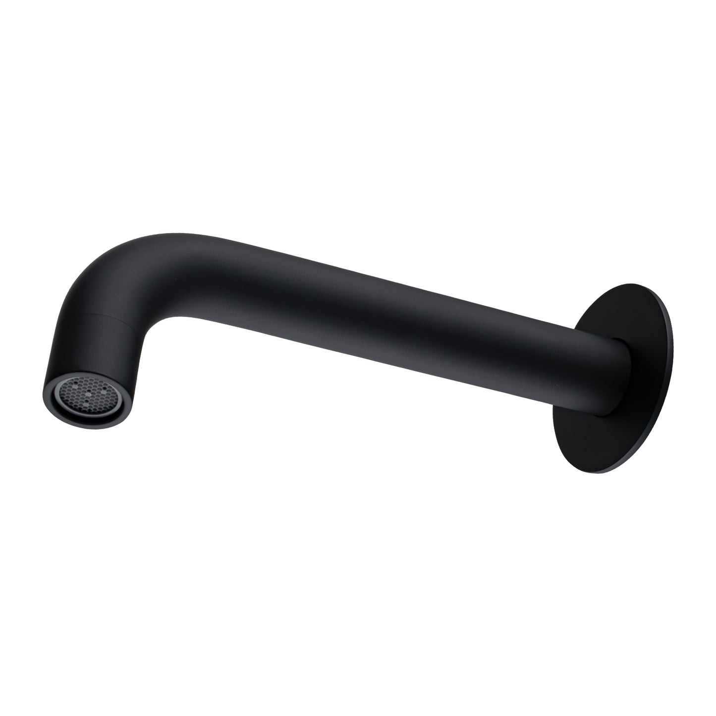 LUCID PIN Series Round Black Bathtub/Basin Wall Spout(60mm Flat Back Plate)