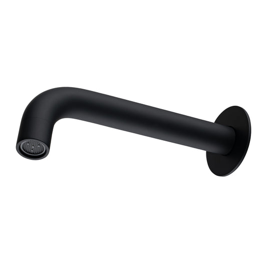 LUCID PIN Series Round Black Bathtub/Basin Wall Spout(60mm Flat Back Plate)